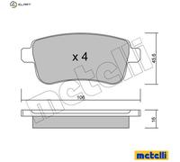 Metelli Brake Pads 22-0818-0 Disc Brake Set for Renault, Nissan
