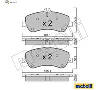 BRAKE PAD SET DISC BRAKE 22-0825-0 FOR MERCEDES-BENZ M 274.920 2.0L 4cyl 3.0L