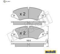 Brake pads 22-0836-0 METELLI for LAND ROVER RANGE ROVER Mk III