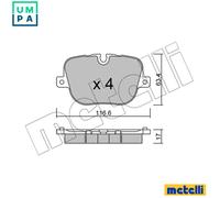BRAKE PAD SET DISC BRAKE 22-0837-0 FOR LAND ROVER RANGE/SPORT/SUV/III/Mk 5.0L