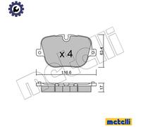 Brake pads 22-0837-0 METELLI for LAND ROVER RANGE ROVER Mk III