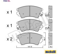 BRAKE PAD SET DISC BRAKE 22-0842-0 FOR VAUXHALL ZAFIRA/Mk/III ASTRA/VI SAAB