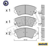 BRAKE PAD SET DISC BRAKE 22-0842-0 FOR VAUXHALL ZAFIRA/Mk/III ASTRA/VI SAAB