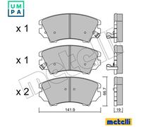 BRAKE PAD SET DISC BRAKE 22-0842-0 FOR VAUXHALL ZAFIRA/Mk/III ASTRA/VI SAAB