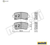 metelligroup 22-0844-0 - Made in Italy - Brake Pads