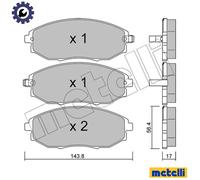 Brake pads 22-0845-0 METELLI for CHEVROLET EPICA