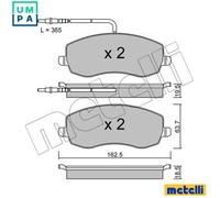 22-0847-0 BRAKE PAD SET, DISC BRAKE CITROËN C8 2.2 HDI
