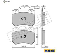 BRAKE PAD SET DISC BRAKE 22-0848-0 FOR ALFA ROMEO 939 A6.000 937A7.000 1.9L 159