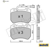 Brake pads 22-0848-0 METELLI for ALFA ROMEO BRERA SPIDER 159 Sportwagon 159
