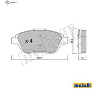 metelligroup 22-0852-0 - Made in Italy - Brake Pads