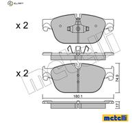 Brake pads 22-0854-0 METELLI for PEUGEOT CITROËN DS