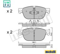 BRAKE PAD SET DISC BRAKE 22-0854-0 FOR PEUGEOT RCZ 308/CC 407 508/SW CITROEN