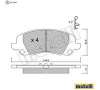 BRAKE PAD SET DISC BRAKE 22-0861-0 FOR DODGE JEEP LANCIA CHRYSLER 2.4LENE 2.1L