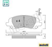 BRAKE PAD SET DISC BRAKE 22-0861-0 FOR DODGE JEEP LANCIA CHRYSLER 2.4LENE 2.1L