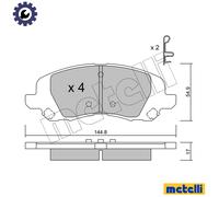 BRAKE PAD SET DISC BRAKE 22-0861-0 FOR DODGE JEEP LANCIA CHRYSLER 2.4LENE 2.1L