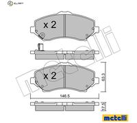 Brake pads 22-0862-0 METELLI for JEEP DODGE