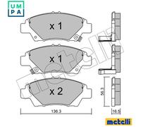 BRAKE PAD SET DISC BRAKE 22-0865-0 FOR HONDA FIT/III/MONOCAB/IV CR-Z JAZZ 1.3L