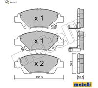 BRAKE PAD SET DISC BRAKE 22-0865-0 FOR HONDA FIT/III/MONOCAB/IV CR-Z JAZZ 1.3L