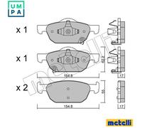 metelligroup 22-0866-0 - Brake Pads