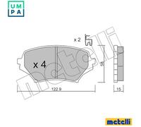 metelligroup 22-0870-0 - Brake Pads