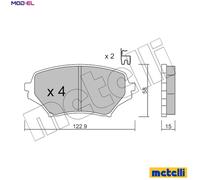metelligroup 22-0870-0 - Brake Pads