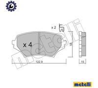metelligroup 22-0870-0 - Brake Pads