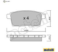 BRAKE PAD SET DISC BRAKE 22-0873-0 FOR MAZDA L3Y7/L3-VDT 2.3L L5-VE 2.5L 4cyl
