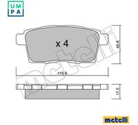BRAKE PAD SET DISC BRAKE 22-0873-0 FOR MAZDA L3Y7/L3-VDT 2.3L L5-VE 2.5L 4cyl