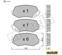 BRAKE PAD SET DISC BRAKE 22-0874-0 FOR MITSUBISHI 4D34-2AT6 3.9L 4cyl Canter