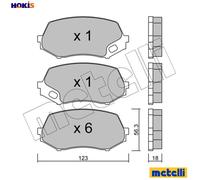BRAKE PAD SET DISC BRAKE 22-0874-0 FOR MITSUBISHI 4D34-2AT6 3.9L 4cyl Canter