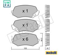 BRAKE PAD SET DISC BRAKE 22-0874-0 FOR MITSUBISHI 4D34-2AT6 3.9L 4cyl Canter
