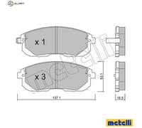 BRAKE PAD SET DISC BRAKE 22-0876-0 FOR SUZUKI NEO/BALENO SX4/CLASSIC/MONOCAB