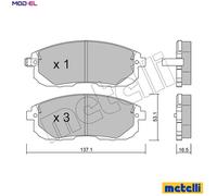 BRAKE PAD SET DISC BRAKE 22-0876-0 FOR SUZUKI NEO/BALENO SX4/CLASSIC/MONOCAB