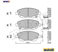 BRAKE PAD SET DISC BRAKE 22-0879-0 FOR TOYOTA 2AD-FHV/FTV 2.2L 1AD-FTV 2.0L