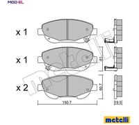 BRAKE PAD SET DISC BRAKE 22-0879-0 FOR TOYOTA 2AD-FHV/FTV 2.2L 1AD-FTV 2.0L