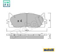 BRAKE PAD SET DISC BRAKE 22-0882-0 FOR TOYOTA 2AZ-FE/FXE 2.4L 1AZ-FE 2.0L 4cyl