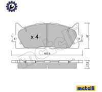 BRAKE PAD SET DISC BRAKE 22-0882-0 FOR TOYOTA 2AZ-FE/FXE 2.4L 1AZ-FE 2.0L 4cyl