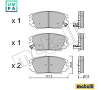 BRAKE PAD SET DISC BRAKE 22-0885-0 FOR HYUNDAI D4EB 2.2L 4cyl AZERAG6BA 2.7L