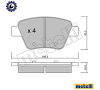 BRAKE PAD SET DISC BRAKE 22-0889-0 FOR SKODA VW GOLF/VI BORA/IV SCIROCCO EOS