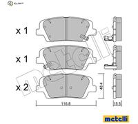 Brake pads 22-0901-0 METELLI for KIA HYUNDAI SSANGYONG