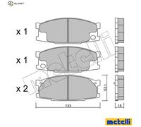 BRAKE PAD SET DISC BRAKE 22-0909-0 FOR MITSUBISHI 4M42-0AT 3.0L4D34-2AT6 3.9L