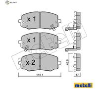 Brake pads 22-0912-0 METELLI for HYUNDAI i20 I