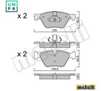 Brake pads 22-0917-0 METELLI for BMW 5 5 Touring