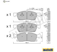 Brake pads 22-0927-5 METELLI for MASERATI LEVANTE SUV