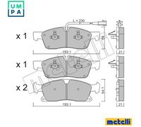 BRAKE PAD SET DISC BRAKE 22-0927-5 FOR MASERATI B630WM 3.0L 6cyl LEVANTE SUV