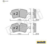 BRAKE PAD SET DISC BRAKE 22-0955-0 FOR AUDI CREC/CMDA/CTUB/CGXC 3.0L 6cyl A8