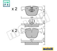 BRAKE PAD SET DISC BRAKE 22-0963-0 FOR BMW 4/Gran/Turismo/F3/F36/Convertible