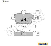 BRAKE PAD SET DISC BRAKE 22-0966-0 FOR MERCEDES-BENZ GLA-CLASS/SUV B-CLASS 1.5L