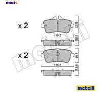 Brake pads 22-0968-0 METELLI for MERCEDES-BENZ M-CLASS SLK CLA Coupe GL-CLASS