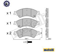 BRAKE PAD SET DISC BRAKE 22-0971-0 FOR MAZDA BT-50/II/Pickup FORD 2.2L 4cyl 3.2L